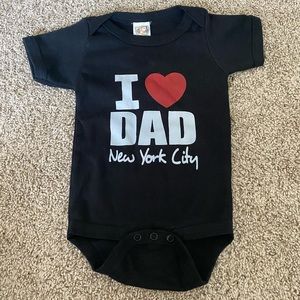 I love dad black onesie bodysuit size 24 months